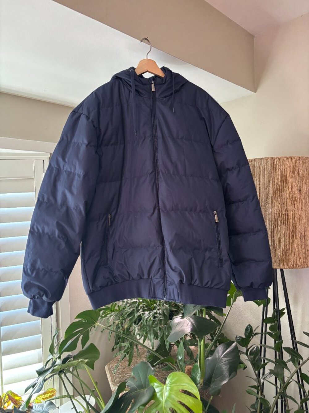 Spire Navy Blue Puffy Jacket NWT Hooded Men’s Size XXL Full Zip Winter Coat